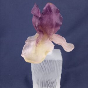 Daum France Scent Bottle Pate De Verre Glass Iris Flower