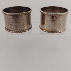 Heavy pair of Silver Napkin Rings