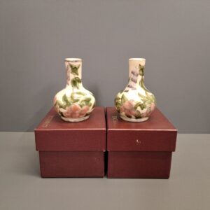 2 Cobridge Stoneware Foxglove Pattern Vases