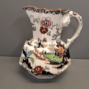 Large Masons Ironstone Willow Pattern Jug